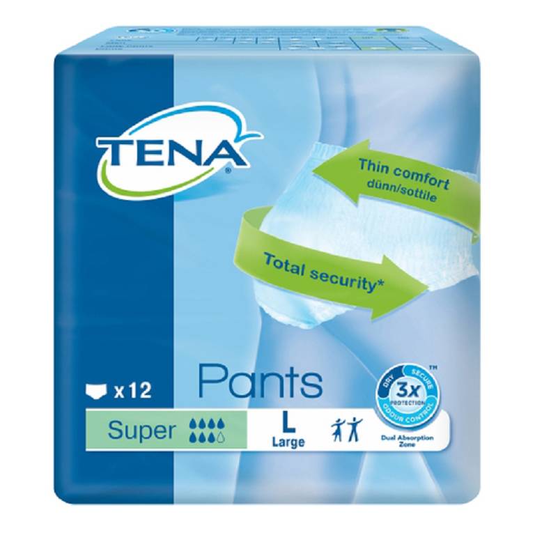 TENA PANTS SUPER PANN L 12PZ